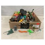 Lot Of Toy Animals, Insects, Dinosaurs, Soldiers