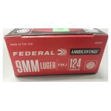 (50) Rounds 9mm Luger Ammo