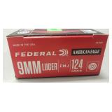 (50) Rounds 9mm Luger Ammo