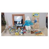 Tray Of Assorted Smurf Memorabilia