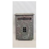 Vintage Hand-Forged Metal Wall Mailbox w/