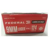 (50) Rounds 9mm Luger Ammo