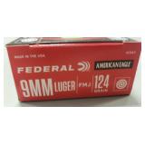 (50) Rounds 9mm Luger Ammo