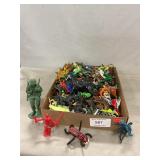 Lot Of Toy Animals, Dinosaurs,Insects, Cowboys,