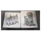 (4) Assorted Department 56 Porcelain Buildings,