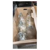 Box Lot Of (6) One Gallon Glass Jugs