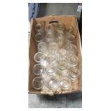 Box Lot Of (22) Assorted Glass Canning Jars
