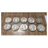 (10) U.S. Silver Quarters