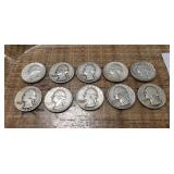 (10) U.S. Silver Quarters