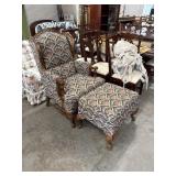 Wingback Chair w/ Footstool