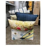 Box Lot Of Accent Pillows, Afghans