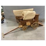 Pair Of wooden Covered Wagons