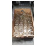 Box Lot Of (23) Assorted Glass Canning Jars