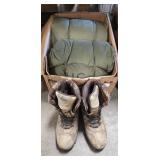 Pair Of Camouflage Hunting Boots (Size 8) & (2)