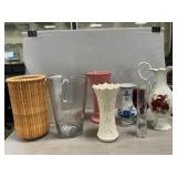 Assorted Vases Including Fiesta & Lenox, Wine