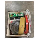 Box Lot With Hex Sign, Tray, Vintage Games,