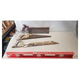 (1) 24" Level & (7) Assorted Hand Saws