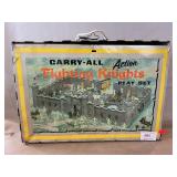 1968 Louis Marx Metal Fighting Knights Carry Case