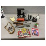 Amish Buggy, Cast Iron Figures & Mini Skillet,