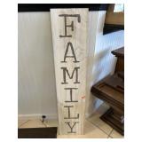 Large Wooden "Family" Sign;