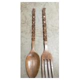Large Decorative Wooden Spoon & Fork Wall Hangers