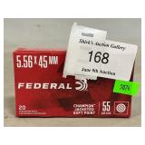(20) Rounds Of 5.56 x 45mm Ammo