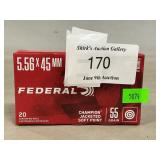 (20) Rounds Of 5.56 x 45mm Ammo