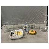 Handblown Tankards, Vintage LufkinMeasuring Tape,