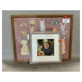 Framed 1969 Barbie Dolls & Clothes, Child With