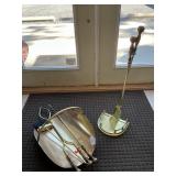 Fireplace Tools & Kindling Basket (Tool Rack