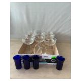 (8) Princess House Champagne Glasses, Cobalt Shot