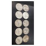 (10) U.S. Silver Quarters
