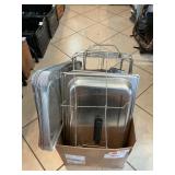 Box Lot With Steamer Pans With Racks, Foil Covers