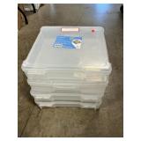 (4) Plastic Storage Cases