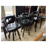 (4) Bar Stool Swivel Chairs