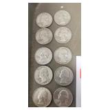 (10) U.S. Silver Quarters