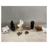 Collection Of Natural Stone Carved Animals,