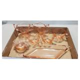 Tray Of Assorted Vintage Pink Depression