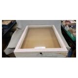 Vintage Wooden Table Top Display Case w/ Glass
