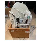 Wooden Box Lot With Plastic Storage Rack, Safety
