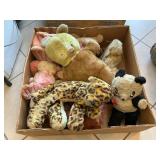 Box Lot Of Vintage Stuffed Animals