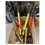 Box Lot Hammers, Pruner, Shears, Plane, Hatchet