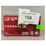 (20) Rounds Of 5.56 x 45mm Ammo
