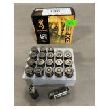 (20) Rounds Of Browning .45 Auto Ammo