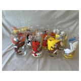Tray Lot of (18) Pepsi Character Glasses