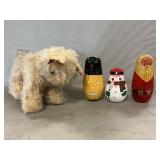 Holiday Nesting Dolls, Vintage Stuffed Cat