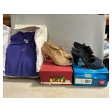 New Sweater (Medium), Size 8 Open Toe Heels