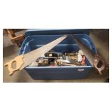 Box Of Assorted Tools, Hardware & More Including