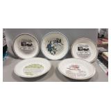 (5) Vintage Ceramic Recipe Pie Plates (Review