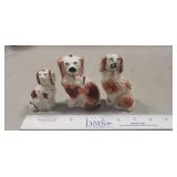 (3) English Staffordshire Spaniel Figurines